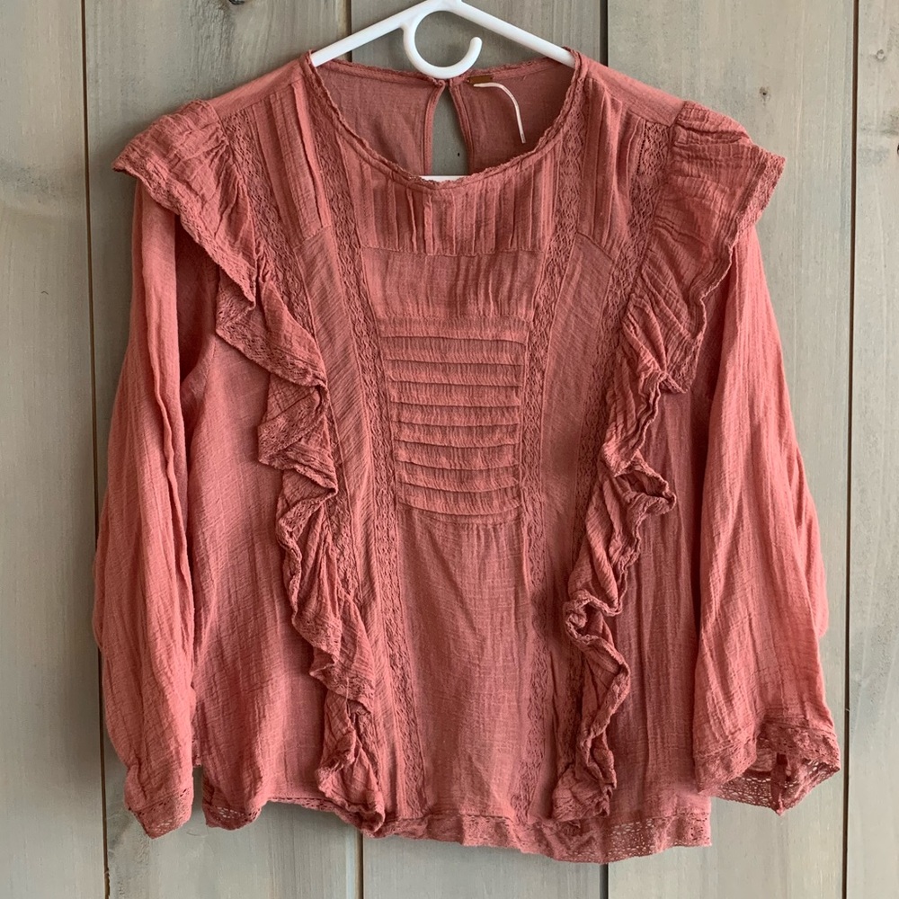 Free People Jasmine Ruffle Blouse